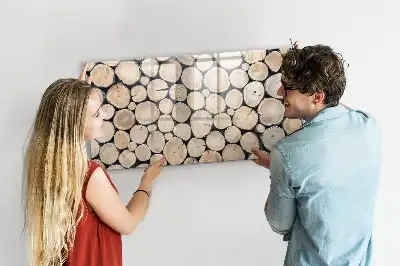 Magnetic marker board sawn tree trunk design