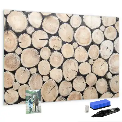 Magnetic marker board sawn tree trunk design