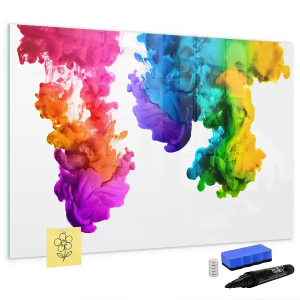 Magnetic marker board in a rainbow of colors