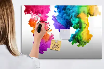 Magnetic marker board in a rainbow of colors