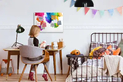 Magnetic marker board in a rainbow of colors