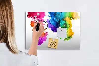 Magnetic marker board in a rainbow of colors