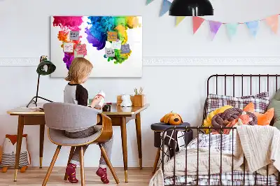 Magnetic marker board in a rainbow of colors