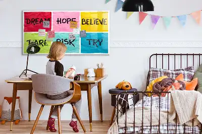 Magnetic glass dry erase board motivational memo board