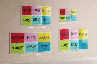 Magnetic glass dry erase board motivational memo board