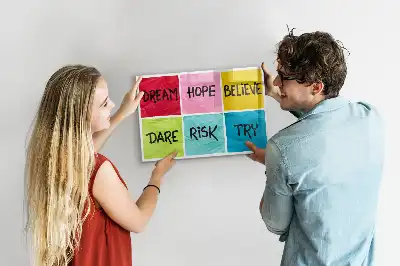 Magnetic glass dry erase board motivational memo board