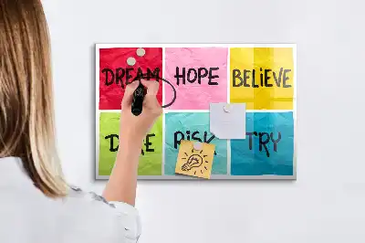 Magnetic glass dry erase board motivational memo board