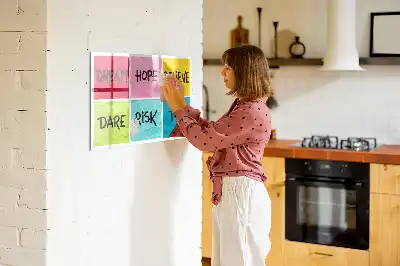 Magnetic glass dry erase board motivational memo board