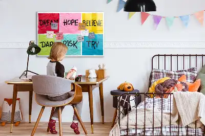 Magnetic glass dry erase board motivational memo board
