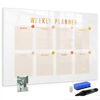 Magnetic weekly planner marker board weekly organizer board
