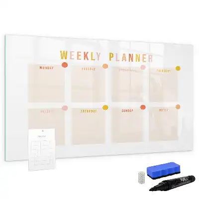 Magnetic weekly planner marker board weekly organizer board