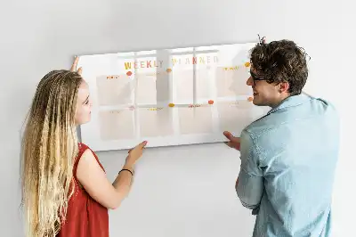 Magnetic weekly planner marker board weekly organizer board