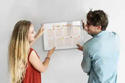 Magnetic weekly planner marker board weekly organizer board