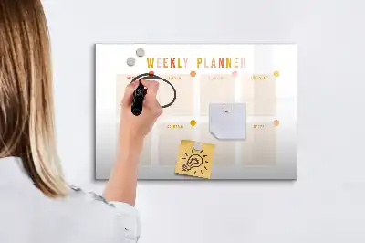 Magnetic weekly planner marker board weekly organizer board
