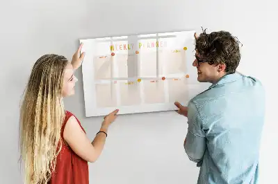 Magnetic weekly planner marker board weekly organizer board