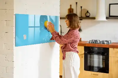 Magnetic glass dry erase board light bulb design