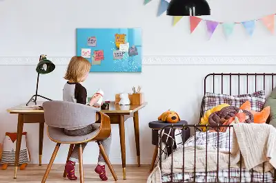Magnetic glass dry erase board light bulb design