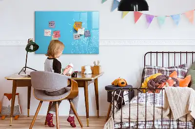 Magnetic glass dry erase board light bulb design