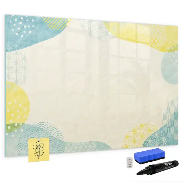 Magnetic marker board with patterned frame