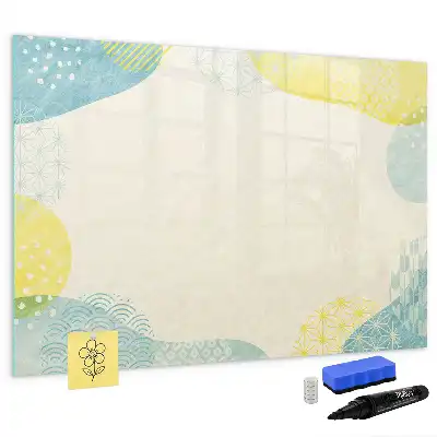 Magnetic marker board with patterned frame