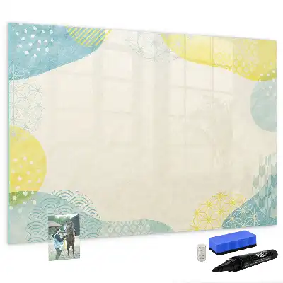 Magnetic marker board with patterned frame