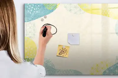 Magnetic marker board with patterned frame