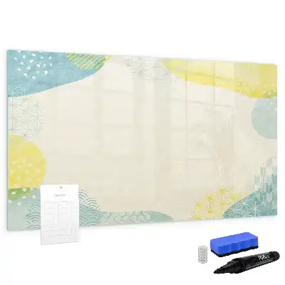 Magnetic marker board with patterned frame