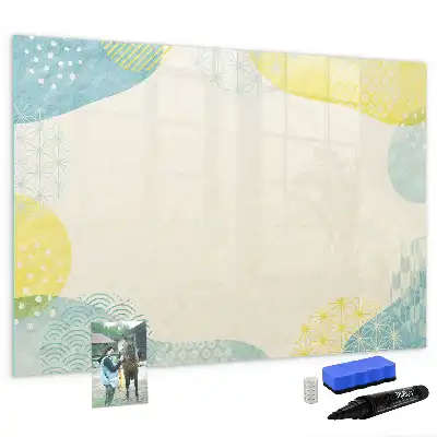Magnetic marker board with patterned frame