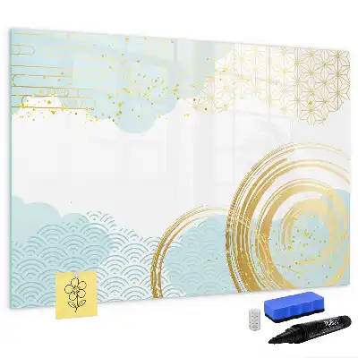 Magnetic marker board with decorative pattern