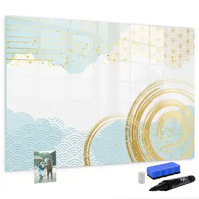 Magnetic marker board with decorative pattern