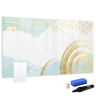 Magnetic marker board with decorative pattern