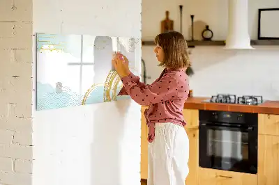 Magnetic marker board with decorative pattern