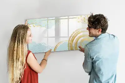 Magnetic marker board with decorative pattern