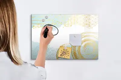 Magnetic marker board with decorative pattern