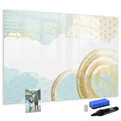 Magnetic marker board with decorative pattern