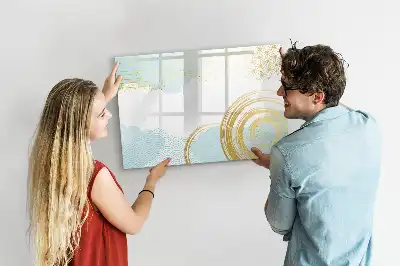 Magnetic marker board with decorative pattern