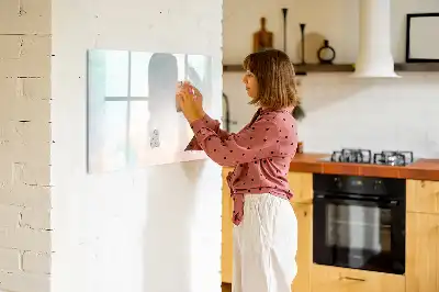 Magnetic glass dry erase board watercolor marble design