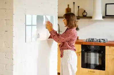 Magnetic glass dry erase board watercolor marble design