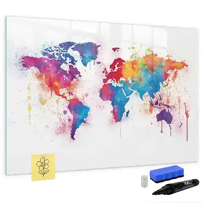 Magnetic world map marker board world map design