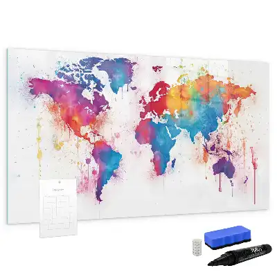 Magnetic world map marker board world map design