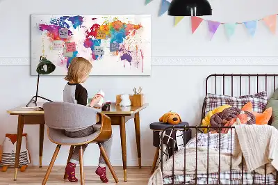 Magnetic world map marker board world map design