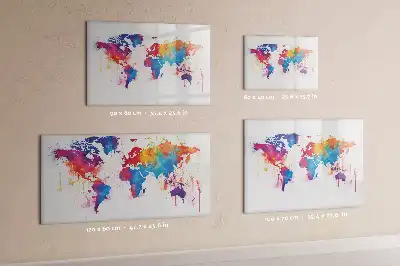 Magnetic world map marker board world map design