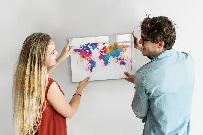 Magnetic world map marker board world map design