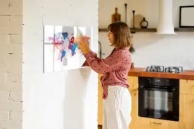 Magnetic world map marker board world map design