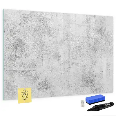 Magnetic glass dry erase board for concrete walls