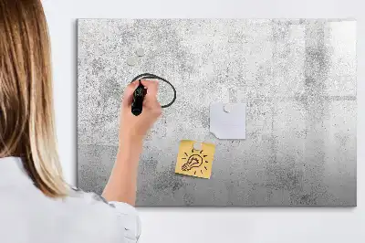 Magnetic glass dry erase board for concrete walls