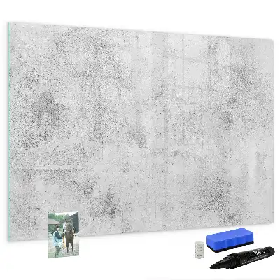 Magnetic glass dry erase board for concrete walls