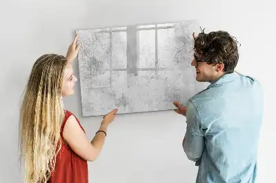 Magnetic glass dry erase board for concrete walls