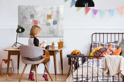 Magnetic glass dry erase board for concrete walls