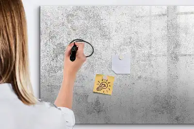 Magnetic glass dry erase board for concrete walls